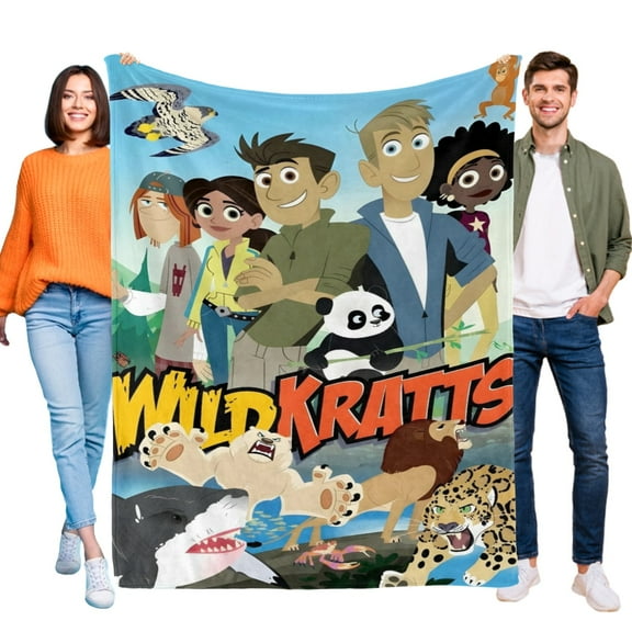Throw Blanket for Wild Kratts Soft Warm Bed Couch Flannel Blanket for Kids Boys Girls Gifts Home Decor 30x40 Inch