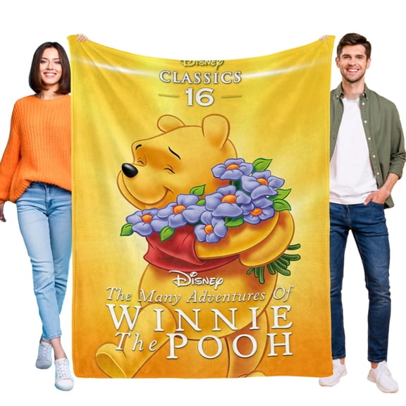 Throw Blanket for Winnie-the-Pooh Soft Warm Bed Couch Flannel Blanket for Kids Girls Boys Gifts Home Decor 30x40 Inch