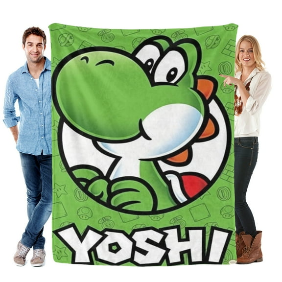 Throw Blanket for Yoshi Bed Couch Soft Warm Flannel Blanket for Kids Boys Girls Gifts Home Decor 30x40 Inch