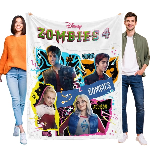 Throw Blanket for Zombies 4 Bed Couch Soft Warm 50x60 Inch Flannel Blanket for Kids Boys Girls Gifts Home Decor