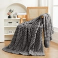 thumbnail image 1 of Throw Blanket under $5! kkbbma Large Soft Fleece Throw Blanket, Stylish Jacquard Throw Blanket for Couch, Fuzzy Cozy Lightweight for All Season, 1 of 6