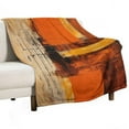 thumbnail image 1 of Throw Blankets Abstract Rustic Orange And Brown Print Lightweight Super Soft Cozy Luxury Bed Blanket Microfiber Burnt Orange Abstract Blanket 50"x60" for Couch Bed Decor, 1 of 6