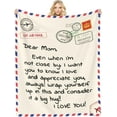 thumbnail image 1 of Throw Blankets Anniversary Birthday Gift for Mom from Daughter Son, Dear Mom Blanket for Mother''s Day, Super Soft Flannel Throw Blankets for Christmas Valentines Day for Bed Couch(50x60), 1 of 7