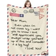thumbnail image 1 of Throw Blankets Anniversary Birthday Gift for Mom from Daughter Son, Dear Mom Blanket for Mother''s Day, 1 of 6