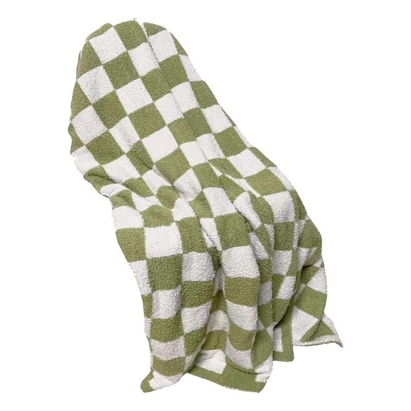 Throw Blankets Checkered Fuzzy Blanket Decorative Throw Blanket Super Soft Fluffy Fleece