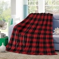 thumbnail image 1 of Throw Blankets, Classic Black Red Buffalo Check Luxury Ultra Soft Flannel Bed Blanket Winter Christmas Theme Plaid Cozy Warm Fleece Cover for Sofa Couch Chair 40"x50", 1 of 6