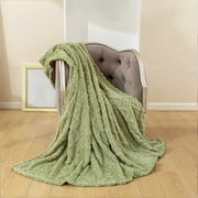 Throw Blankets For Couch Cotton Blankets And Throws Fluffy Warm Blanket Sherpa Fleece Blanket Fuzzy Soft Large Throw Blanket Couch Sofa Knitted Throw Blanket King Size Gifts For Women Men 40x50in