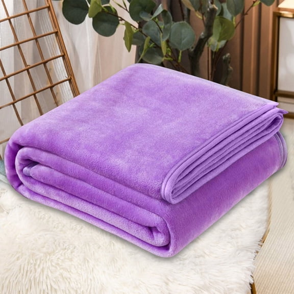 Throw Blankets for Couch, Soft Warm Throw Blanket for Couch for Teen Girls Women, Throw Blankets for Bed, Living Room, Microfiber Lightweight Throws for Couch,39×27inch, Purple