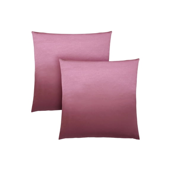 Pillows, Set Of 2, 18 X 18 Square, Insert Included, Decorative Throw, Accent, Sofa, Couch, Bedroom, Pink Hypoallergenic Polyester, Modern