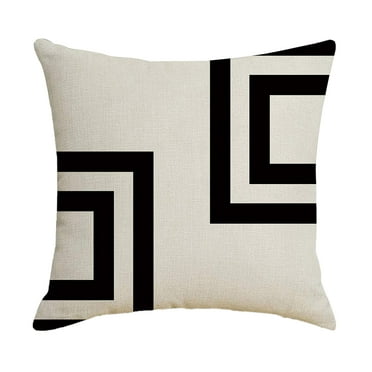 Throw Couch Pillows Sand Throw Pillows Large Couch Pillows 24x24 Decorative Throw Pillows for Couch Bohemian Decorative Pillows Black White Hugging Pillow Household Design Pattern Sand