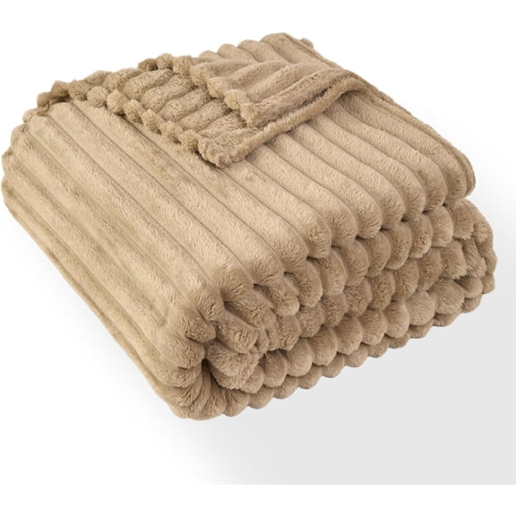 Throw Fleece Blanket for Couch - Super Soft Cozy Throw Blankets for Women,3D Striped Lightweight Blanket for Girls,All Seasons Flannel BlanketBed Home Decor44x60 Inches