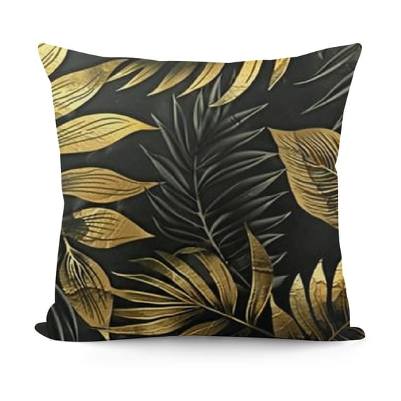Throw Palm Leaves Leaf Square Pillowcase for Home Decor Sofa Car Bedroom Pillow case