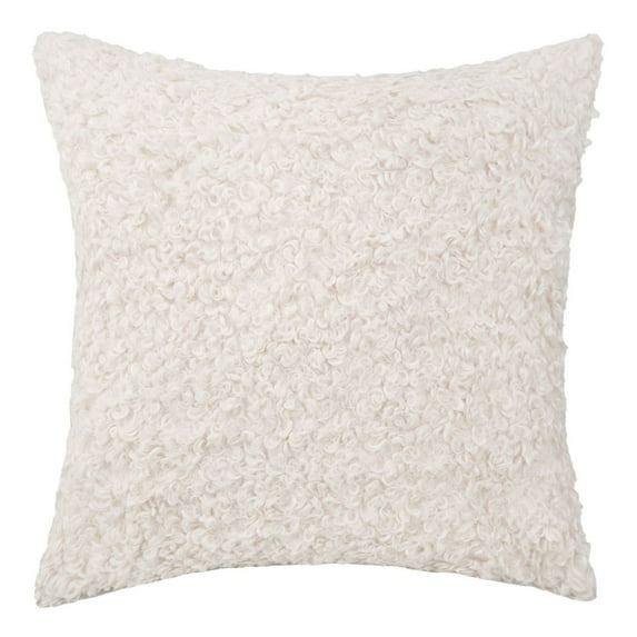 Throw Pillow 18x18 Inch Soft Wool Boucle Textured Cushion Case Modern Home Decor for Couch Sofa Bed Living Room Accent Pillows Cozy Comfort for Reading Relaxing Lounging