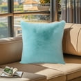 thumbnail image 1 of Throw Pillow under $5! Xqxayjr Faux Rabbit Fur Pillow 45x45cm, Plush Throw Pillow with Insert, Soft Couch Cushion, Luxury Home Decor Pillow, Living Room Bedroom Accent Pillow, 1 of 6