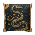 thumbnail image 1 of .Throw Pillow Bohemian Snake Print on Premium Polyester Fabric and Shape Retaining Insert., 1 of 5