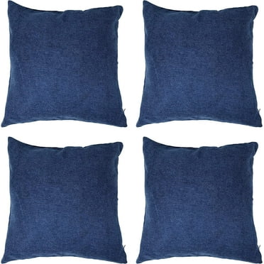 Throw Pillow Case 4-Pack 18x18 inch Solid Color Decorative Throw Pillow Cover Plain Color Perfect for Couch Sofa Bed Car DIY Decoration