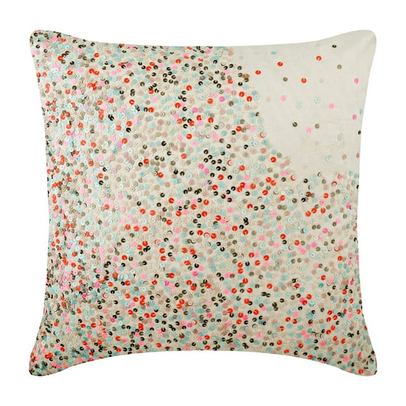 Throw Pillow Case, Couch Pillow&nbsp;Cases, Decorative Pillow Covers 14x14 inch (35x35 cm) Pink, Silk Throw Pillow Covers, Handmade Pillow Covers, Modern, Abstract - Wonderland Dust