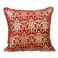thumbnail image 1 of Throw Pillow Case, Throw Pillow Cover For Couch, Velvet Throw Pillow Covers, Gold Damask Red 24x24 inch (60x60 cm) Pillow Sham Covers, Victorian Style - Red Festive, 1 of 3