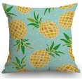thumbnail image 1 of Throw Pillow Case Watercolor Pineapple Cotton Linen Square Cushion Cover Standard Pillowcase for Men Women Home Decorative Sofa Armchair Bedroom Livingroom 18 x 18 inch, 1 of 4