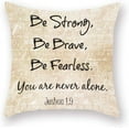 thumbnail image 1 of Throw Pillow Cases Christian Bible Joshua 1 9 with Be Brave Inspirational Quotes Cushion Cover Super Soft Standard 18x18 Inches Pillow Protectors Home Couch Decor, 1 of 4
