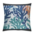 thumbnail image 1 of Throw Pillow Cases Pack of Cozy Fleece Three-Tone Sea Coral Tree Decorative Cushion Covers for Couch Bed Sofa Farmhouse Decoration  Inches Light Navy Turquoise Grey, 1 of 5