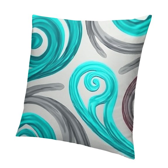 Throw Pillow Cases Sea Conch Texture Decorative Cushion Covers for Couch Bed Sofa Decoration Teal Grey