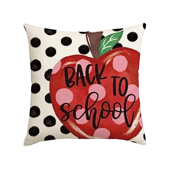 Throw Pillow Cover 17.7X17.7In Back To School First Day Of School For Sofa Couch Pillow Case