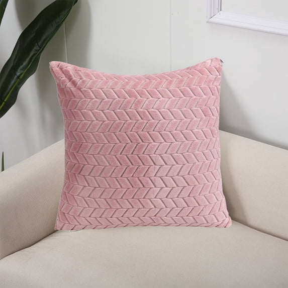 Throw Pillow Cover 17x17 Inch 100% Polyester, Invisible Zipper Summer Decorative Cushion Case, 43x43cm Machine Washable, Living Room Bedroom Bed Sofa Outdoor Home Decor Gift