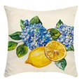 thumbnail image 1 of Throw Pillow Cover 18 Inch Lemon Floral Decorative Throw Pillow Covers for Couch, Spring Pillow Cover Yellow Throw Pillow for Yellow Living Room Decor, 1 of 7