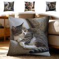 thumbnail image 1 of Throw Pillow Cover 18x18 Inch Cute Embroidery Pattern Short Lint Soft Breathable Decorative Pillowcase for Sofa Living Room Home by MPOISVA, 1 of 5