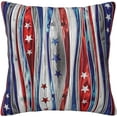 thumbnail image 1 of Throw Pillow Cover 18x18 Inch Decorative Velvet Pillow Cases Square Zipper Cushion Cover for Sofa Bedroom Living Room Home Decor - American Stars Wood Abstract, 1 of 6