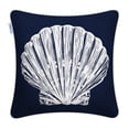 thumbnail image 1 of Throw Pillow Cover 18x18 Inch Navy Marine Organism Shells Decorative Square Cushion Cover for Couch Bed Sofa Indoor Furniture, 1 of 7