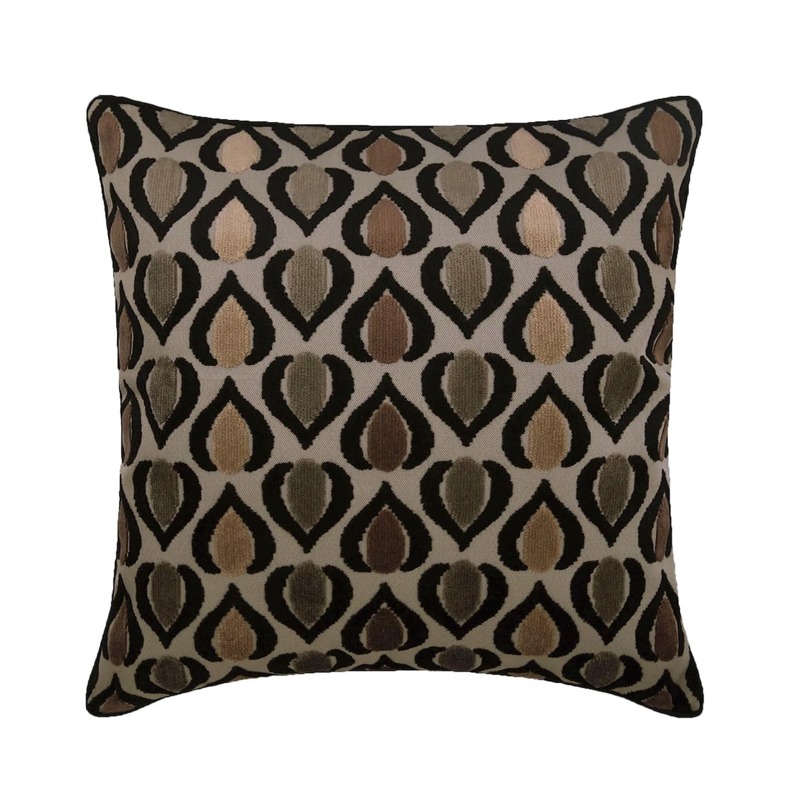 Throw Pillow Cover, 20x20 inch (50x50 cm) Velvet Pillow Cover, Square Abstract Throw Pillow Cover, 3D Pillow, Brown, Brown Pillow Cover 20x20 inch (50x50 cm) - Abstract Deco