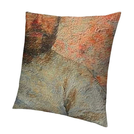 Throw Pillow Cover Abstract Brown Rust Color Stain Splash Messy Dirty Vintage Gray Neutral Old Rough Distressed Copper Decorative Pillow Case Home Decor Square Pillowcase