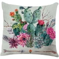 thumbnail image 1 of Throw Pillow Cover Boho Exotic Cactus Arrow Home Decor Pillowcase for Sofa 18x18 Inches, 1 of 6