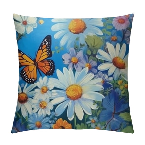 Throw Pillow Cover Case Watercolor Flower Pillow Covers soft Decorative Throw Pillow Case for Living Room Bedroom Sofa Couch Cushion Covers