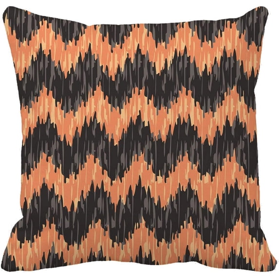 Throw Pillow Cover Chevron Ikat Pattern 18x18 Inches Pillowcase Home Decorative Square Pillow Case Cushion Cover