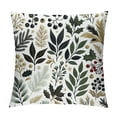 thumbnail image 1 of Throw Pillow Cover Colorful Floral Herbs Merry Christmas Winter Holiday Artistic Holly  Pillowcase Home Decorative Square Pillow Case Cushion Cover, 1 of 5