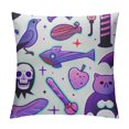 thumbnail image 1 of Throw Pillow Cover Cute Pattern in Pastel Colors on White Goth  Pillowcase Home Decorative Square Pillow Case Cushion Cover, 1 of 5
