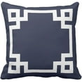thumbnail image 1 of Throw Pillow Cover Cute Preppy Navy Blue Greek White Key Girly Decorative Pillow Case Home Decor Square 20 x 20 Inch Pillowcase, 1 of 5