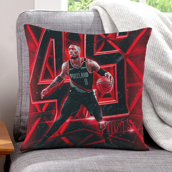 Throw Pillow Cover Damian Lillard Decorative Pillow Case Short Plush Decor for Home Sofa Couch Pillowcase 20x20 Inch