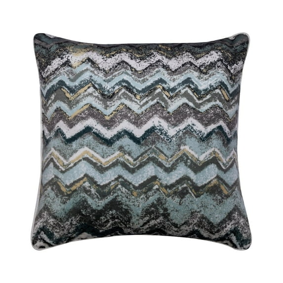 Throw Pillow Cover, Decorative Blue 22"x22" (55x55 cm) Throw Pillows For Couch, Printed Velvet Printed Velvet Cushion Cover, Abstract Pattern Modern Style - SeaSandSurf