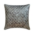 thumbnail image 1 of Throw Pillow Cover, Decorative Grey & Silver 18"x18" (45x45 cm) Throw Pillow Covers, Jacquard Silk Lattice, Trellis & Quilted Throw Pillows For Sofa, Geometric Pattern Modern - Reza, 1 of 3