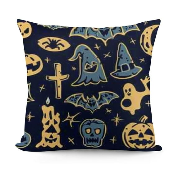 Throw Pillow Cover, Decorative Pillow Covers, Sofa Pillow Covers, Halloween Cartoon Bat Spider, Pillow Covers Decorative, Pillow Cover