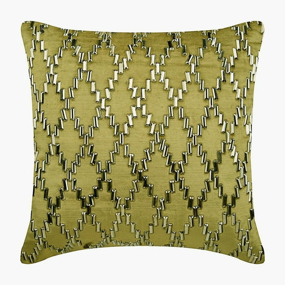 Throw Pillow Cover, Decorative Sage Green Throw Pillow Covers 16x16 inch (40x40 cm), Velvet Cushion Cover Couch, Geometric, Modern Toss Pillow Covers - Rhinestone Jaal