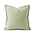 thumbnail image 1 of Throw Pillow Cover, Edged Short Plush Cross Coarse Needle Knit Thickened Soft Solid Color Cushion Case for Couch Home Sofa Decor Without Insert, Green, 1 of 8