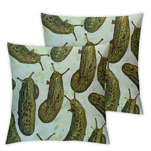 Throw Pillow Cover Green Pickle Salty Pickled Cucumbers Pattern Sketch Fun Kitsch Inches Pillowcase Home Decorative Square Pillow Case Cushion Cover