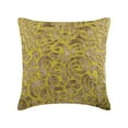 thumbnail image 1 of Throw Pillow Cover, Green Pillow Cover, Zardozi Abstract Sparkly Glitter Pillow Cover, 20x20 inch (50x50 cm) Throw Pillow Cover, Floral Pillow Cover, Square Linen - Gold Carnival, 1 of 3