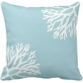 thumbnail image 1 of Throw Pillow Cover Hue Sea Coral Silhouettes Coastal Beach Light Blue Ocean Starfish Shell Decorative Pillow Case Home Decor Square 18 x 18 Inch Pillowcase, 1 of 5