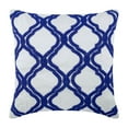 thumbnail image 1 of Throw Pillow Cover, Lattice Cushion Covers, 14x14 inch (35x35 cm) Cotton Linen Pillowcase, Square White & Blue Lattice Geometric Pillows Cover, Modern Style - Lattice Blues, 1 of 5